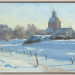 Sneeuwlandschap met kerk