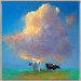 Wolk en koeien