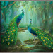 Twee pauwen