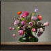 Bloemstilleven met kleine vos
