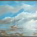 De bruine vloot op het blauwe Wad