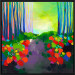 Behind the trees